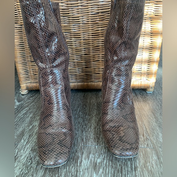 Brown snakeskin ASOS boot - Picture 3 of 4